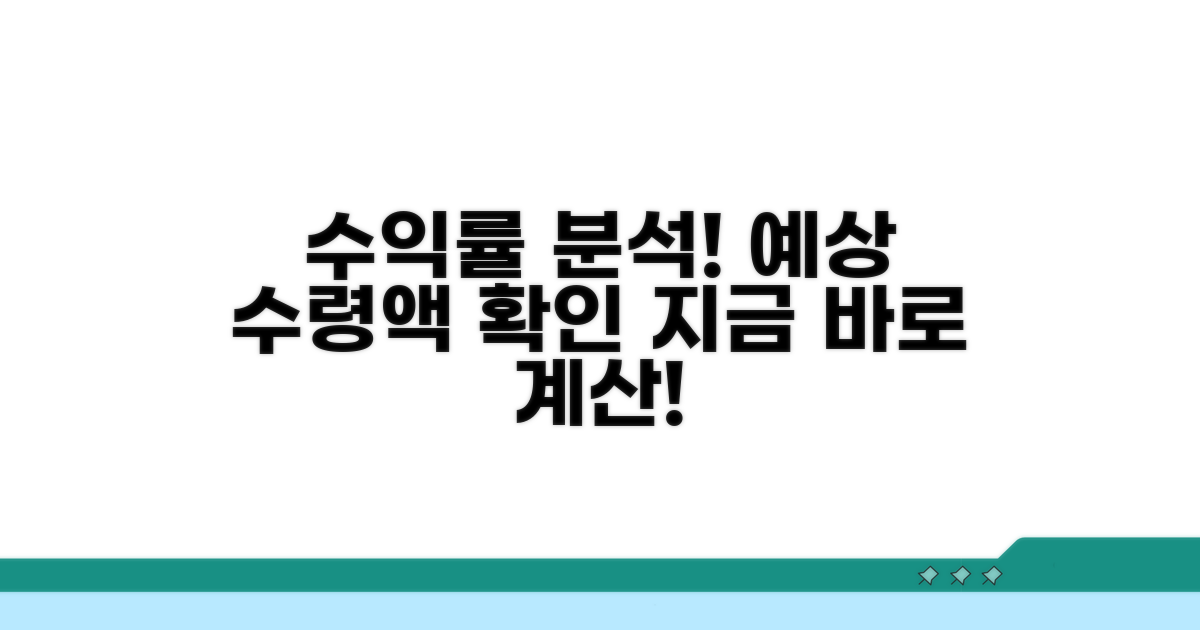 수익률 분석과 예상 수령액