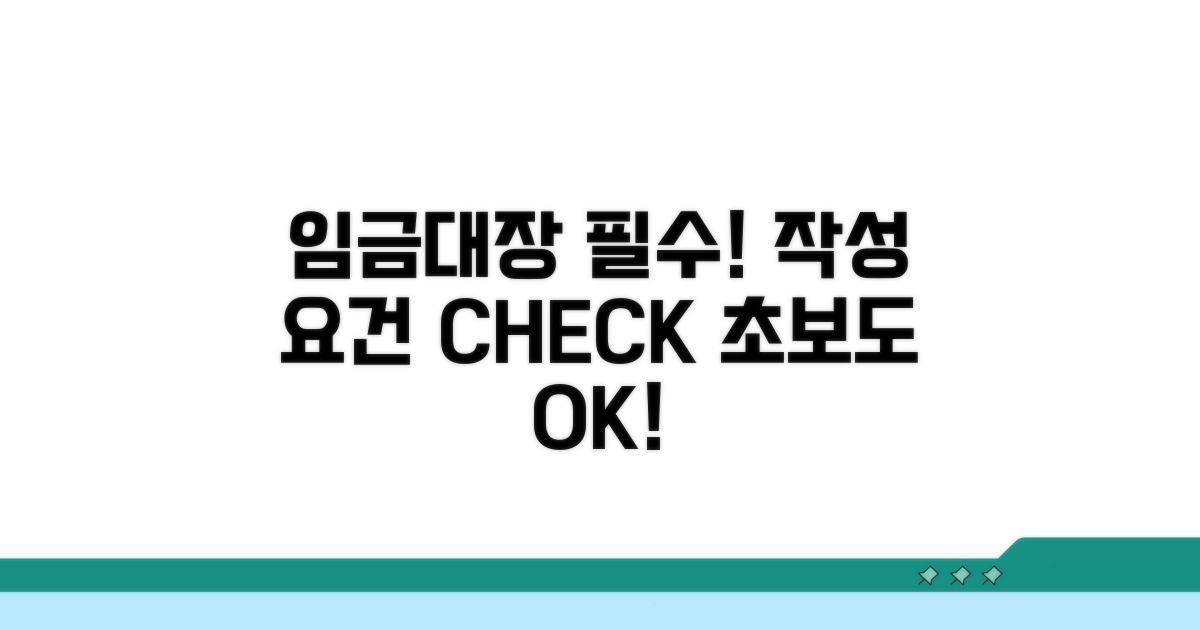 임금대장 필수 작성 요건
