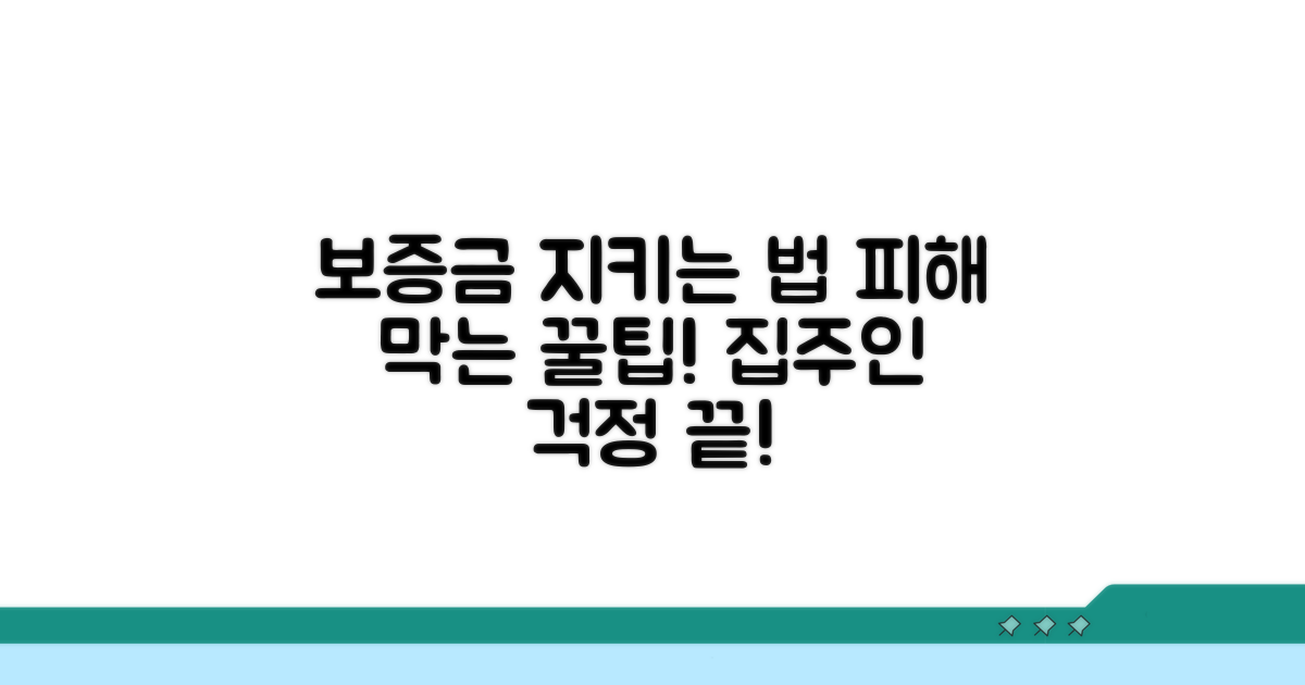 피해 발생 시 보증금 지키는 방법