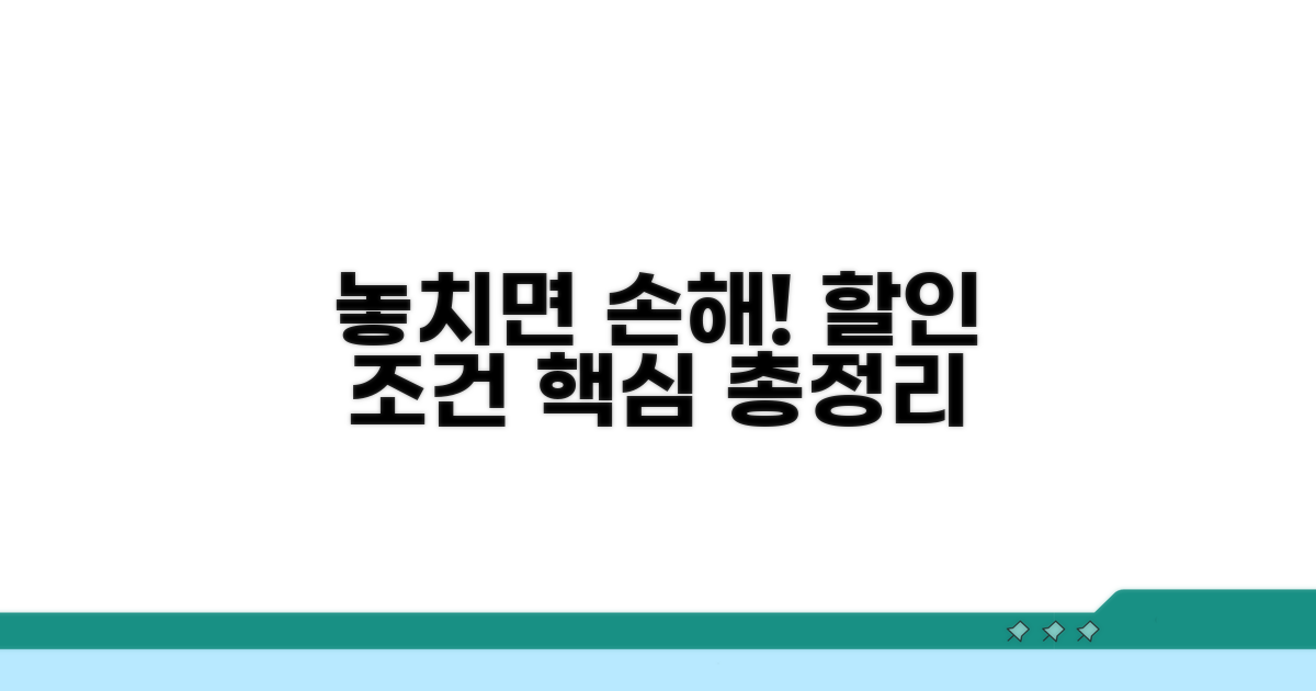 놓치기 쉬운 할인 조건 체크