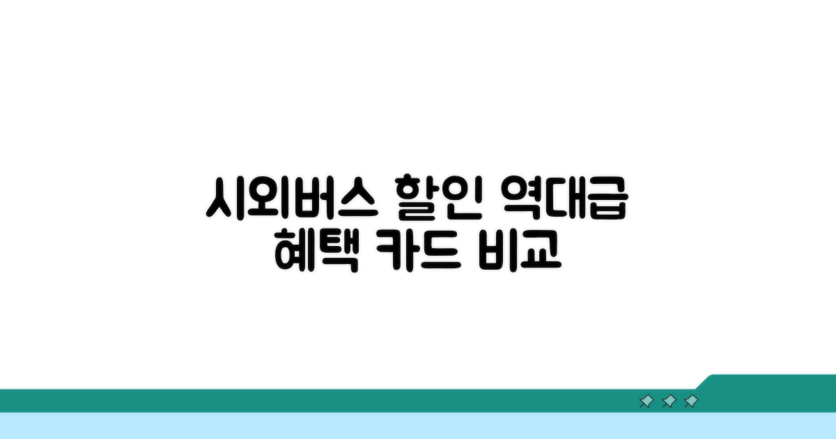 시외버스 할인카드 혜택 비교