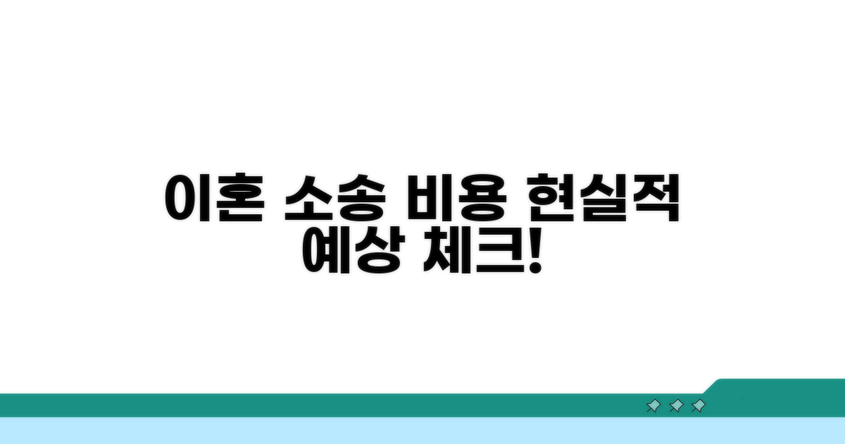 이혼 소송 비용 현실적 예상