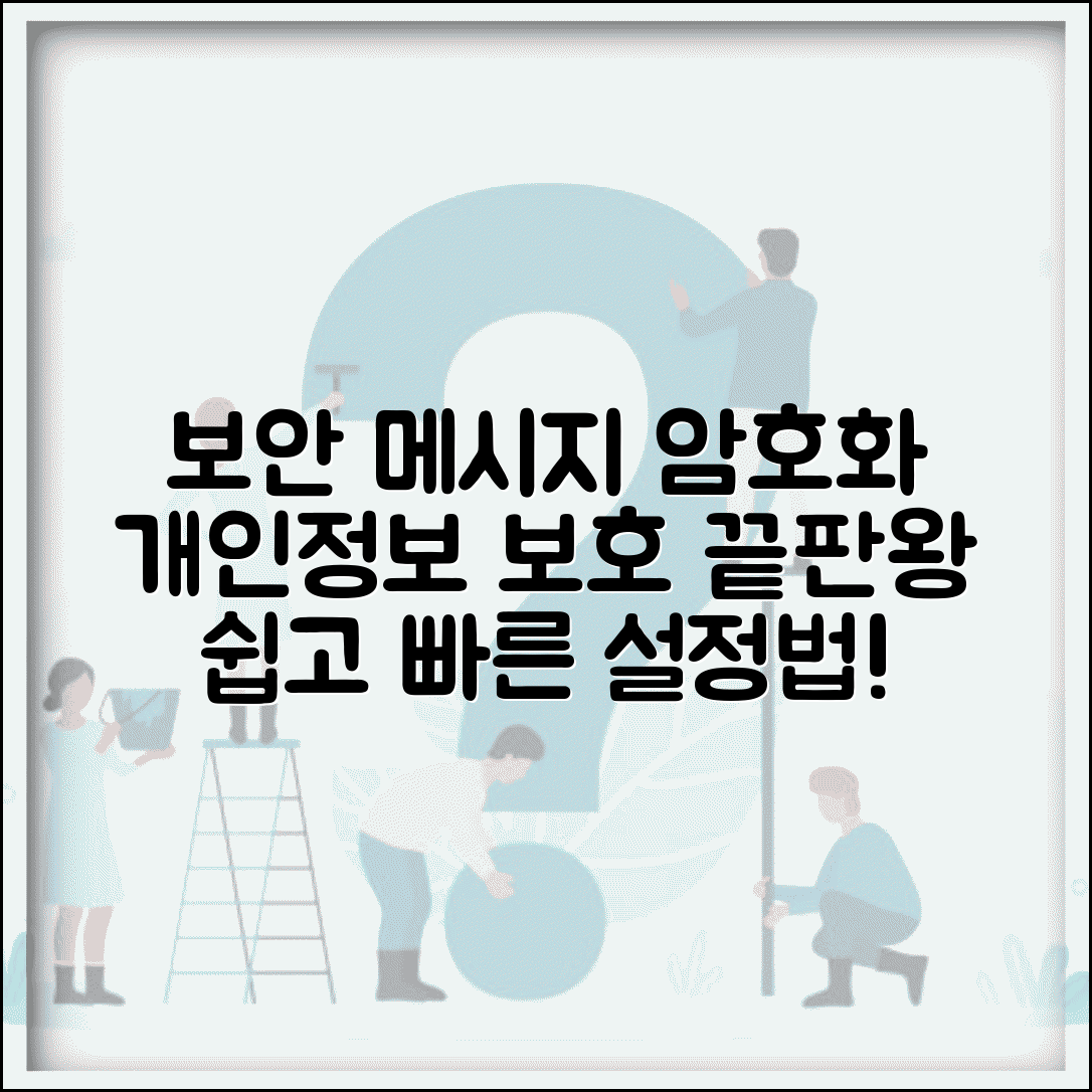 문자메세지 보안 설정 | 메시지 암호화로 개인정보 보호 강화 방법 및 팁
