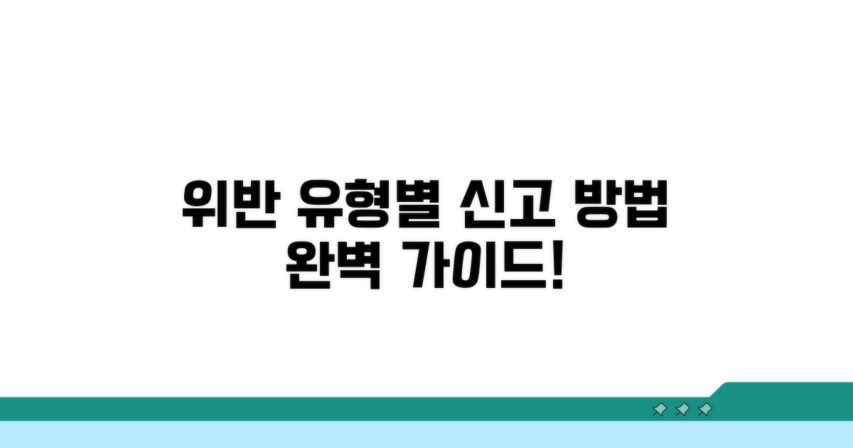 위반 사례별 신고 방법 상세 안내