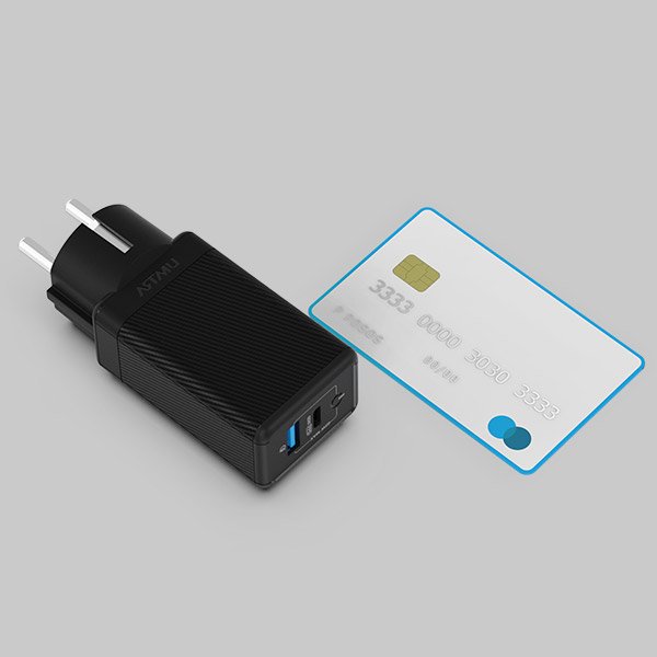 USB PD 65W PPS GaN 접지 듀얼 초고속 충전기 GC720 블랙 상세 이미지 1