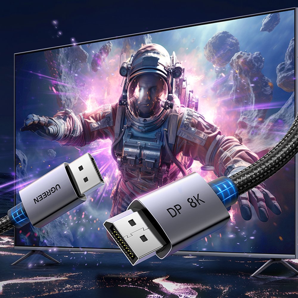 유그린 VESA인증 20핀더미 144hz DP선 DP1.4 벤큐 삼성 오디세이 LG 모니터 케이블 1m 상세 이미지 2