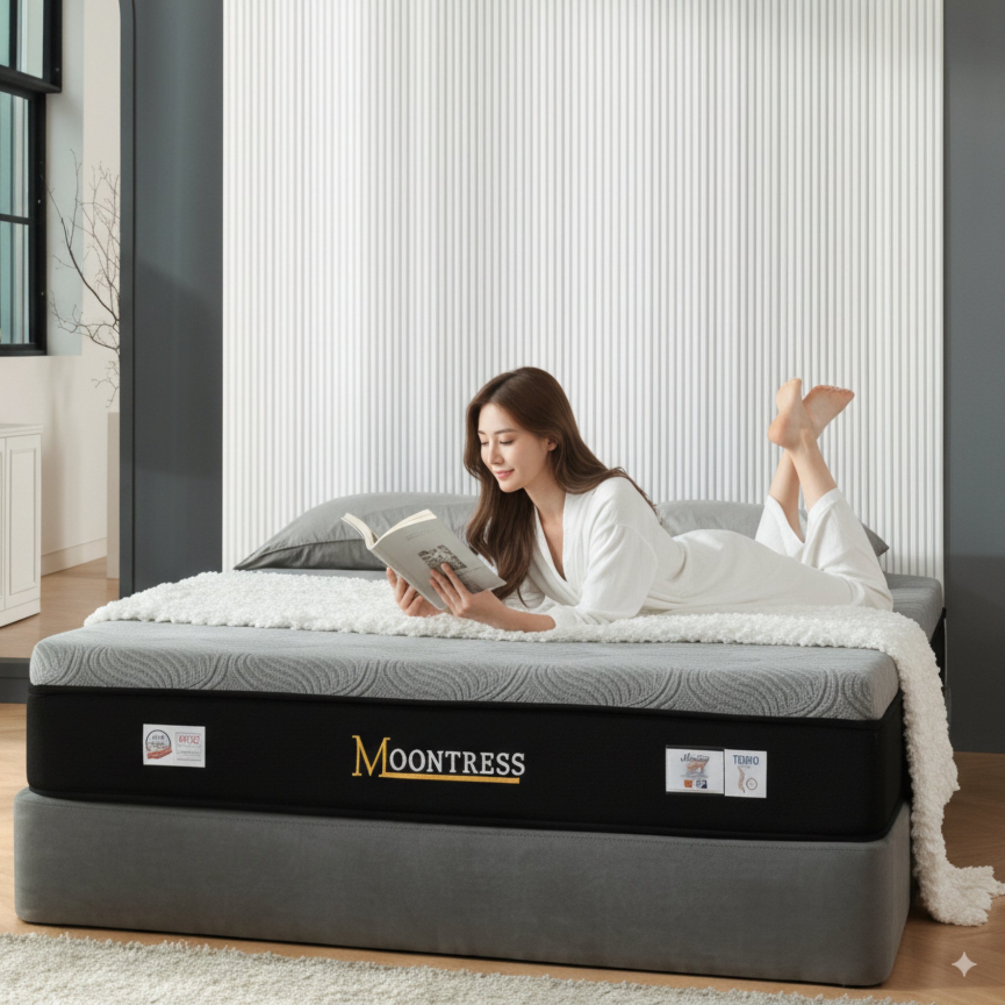 허리에 좋은 문트리스 메모리폼 매트리스 템포 침대 30cm, Q(퀸)1500 상세 이미지 1