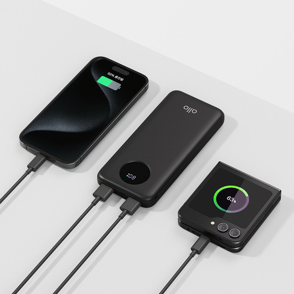 알로코리아 라이트 LCD 잔량표시 고속충전 보조배터리 22.5W 10000mah 상세 이미지 2