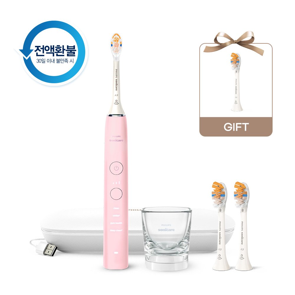 필립스 소닉케어 전동칫솔 올인원 세트 다이아몬드 클린 HX9914 핑크 상세 이미지 1