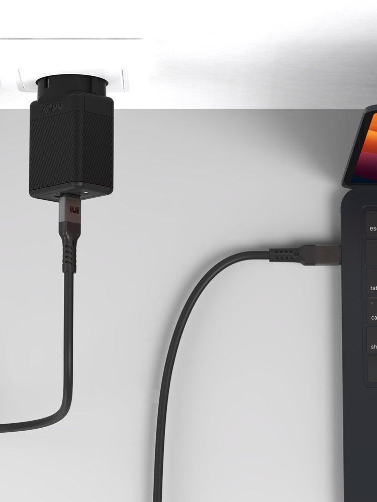 USB PD 45W PPS GaN 접지 듀얼 초고속 충전기 GA310 화이트 상세 이미지 1